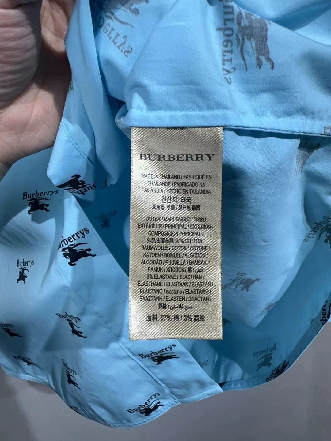 Burberry Burberry Blue Horse Logo Shirt Size US XS / EU 42 / 0 - 5 Thumbnail