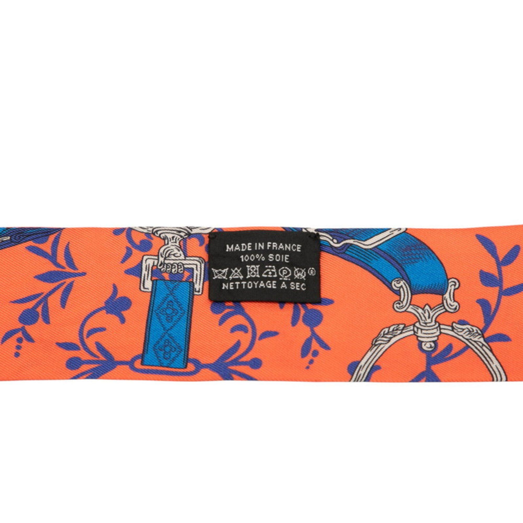 Hermes Hermes Hermès Twilly Etriers Remix Stirrup Scarf, Multicolor Silk, Women's Size ONE SIZE - 5 Thumbnail