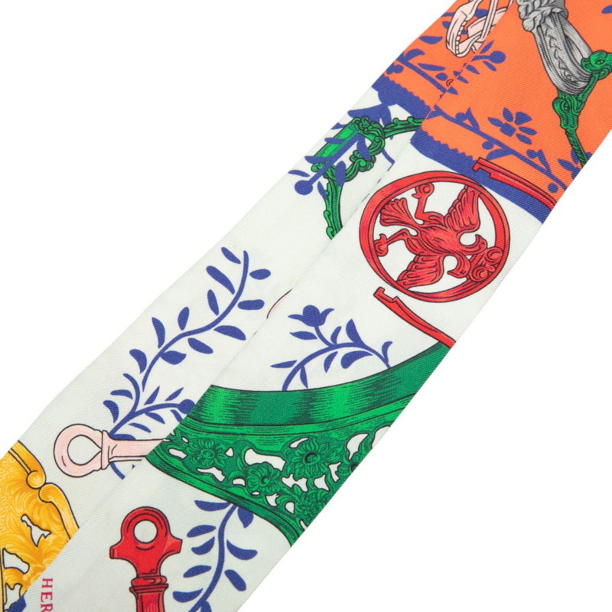 Hermes Hermes Hermès Twilly Etriers Remix Stirrup Scarf, Multicolor Silk, Women's Size ONE SIZE - 2 Thumbnail