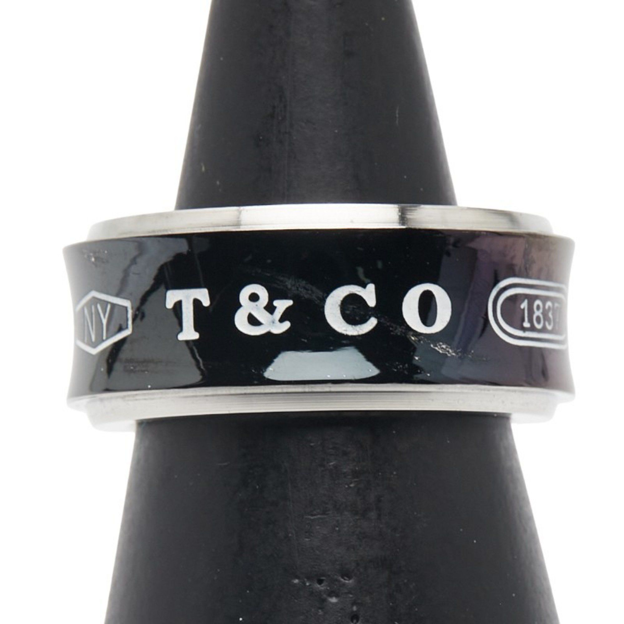 Tiffany & Co. Tiffany 1837 Ring, SV925 Silver and Titanium, Women's, TIFFANY & Co. Size ONE SIZE - 2 Thumbnail