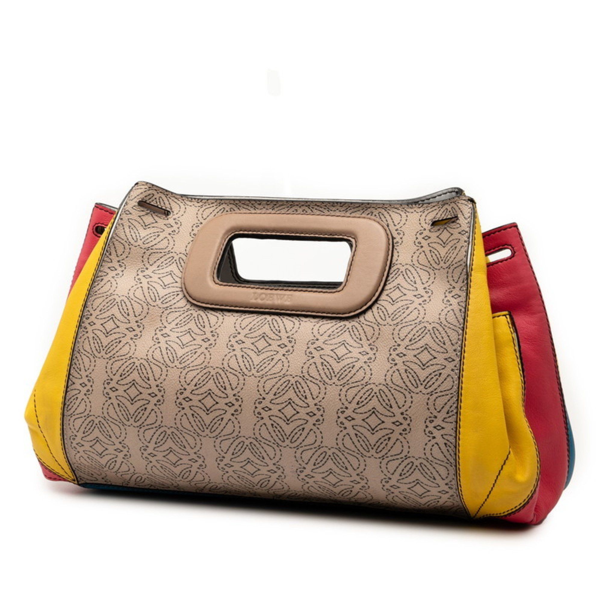 Loewe LOEWE Anagram Handbag/Shoulder Bag, 2-Way, White/Multicolor Leather, Women's Size ONE SIZE - 2 Thumbnail