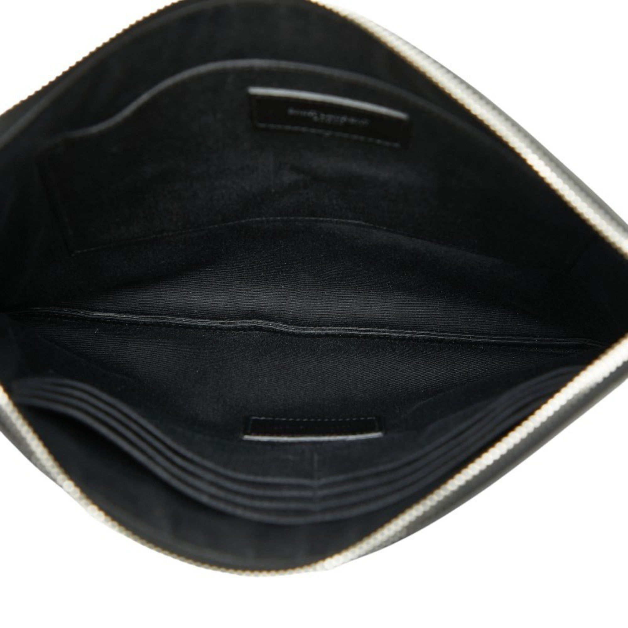 Saint Laurent Paris Saint Laurent logo clutch bag/second bag in black and multicolored leather for women. Size ONE SIZE - 6 Thumbnail