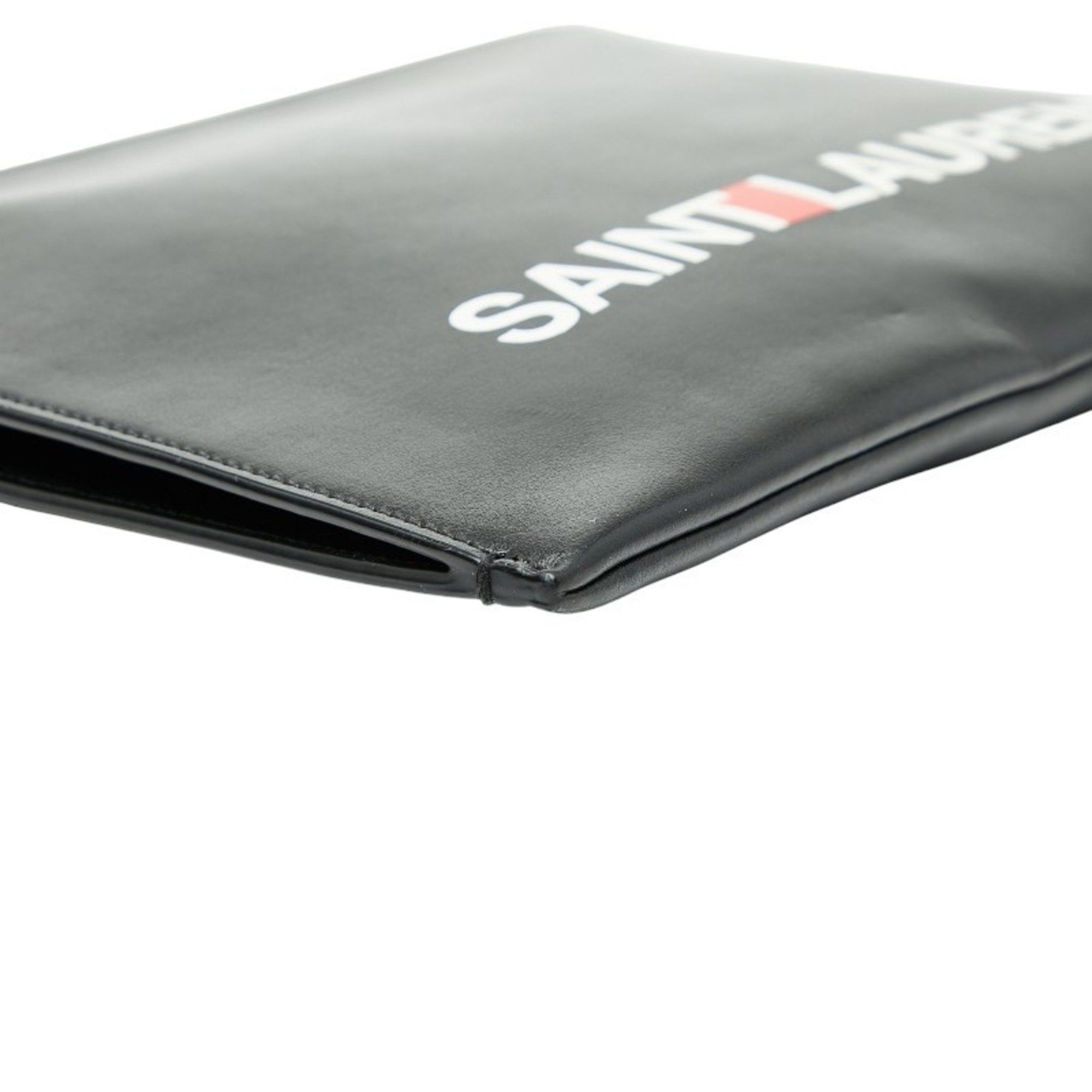 Saint Laurent Paris Saint Laurent logo clutch bag/second bag in black and multicolored leather for women. Size ONE SIZE - 5 Thumbnail