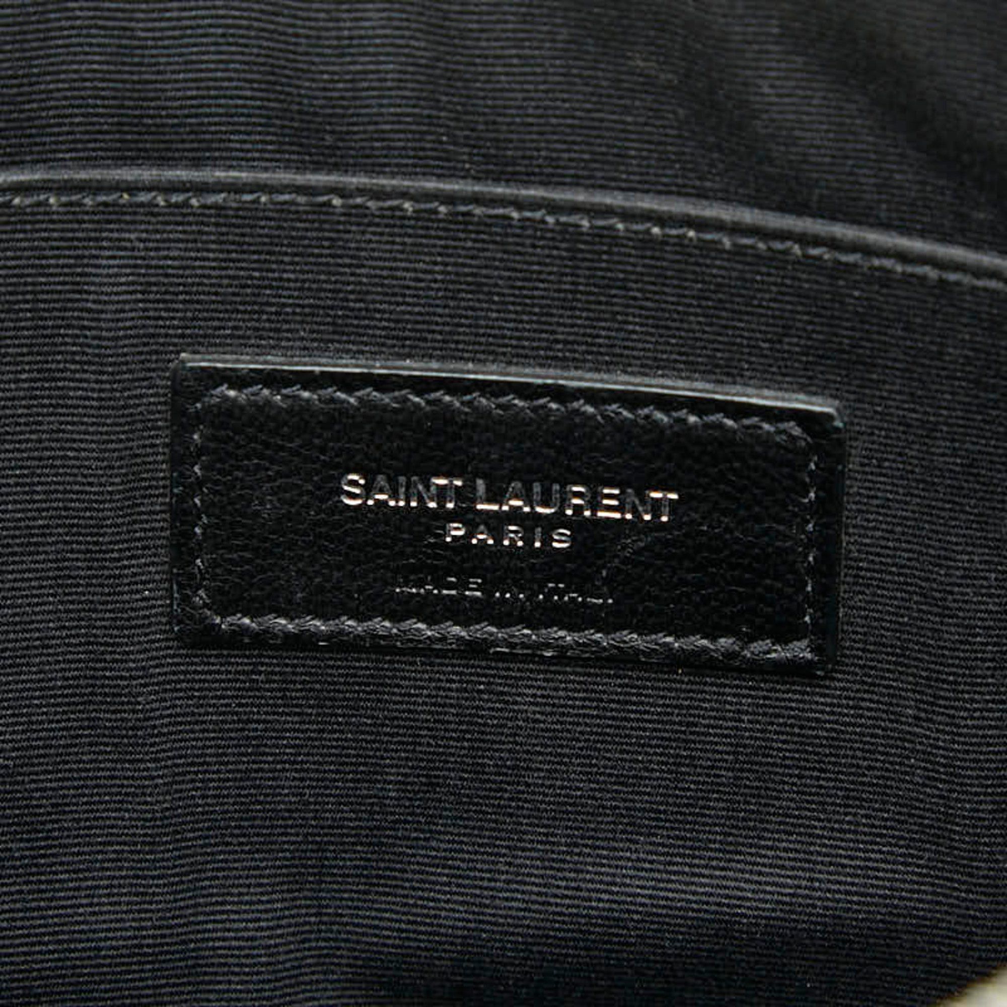 Saint Laurent Paris Saint Laurent logo clutch bag/second bag in black and multicolored leather for women. Size ONE SIZE - 7 Thumbnail