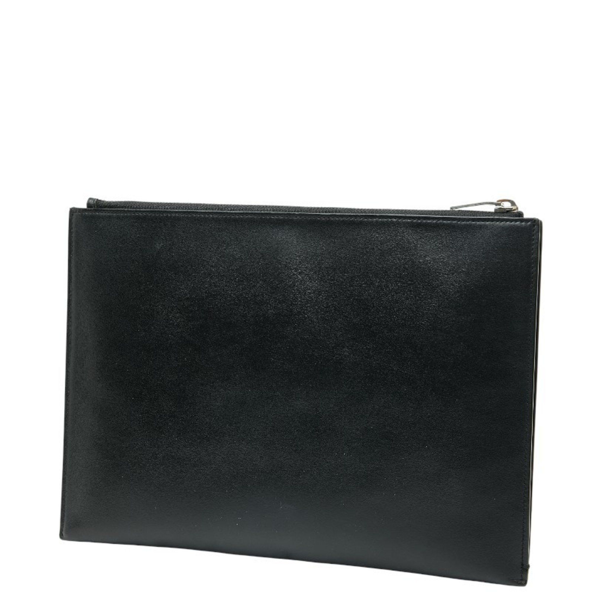 Saint Laurent Paris Saint Laurent logo clutch bag/second bag in black and multicolored leather for women. Size ONE SIZE - 2 Thumbnail
