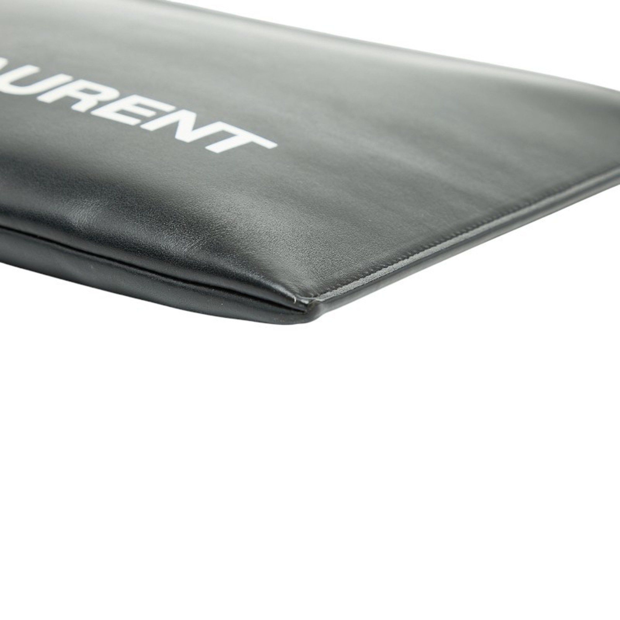 Saint Laurent Paris Saint Laurent logo clutch bag/second bag in black and multicolored leather for women. Size ONE SIZE - 4 Thumbnail