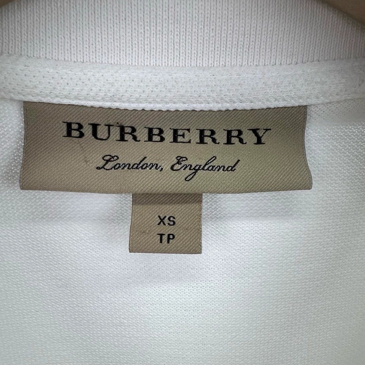 Burberry Burberry White Embroidered Logo Polo Size US XS / EU 42 / 0 - 3 Thumbnail