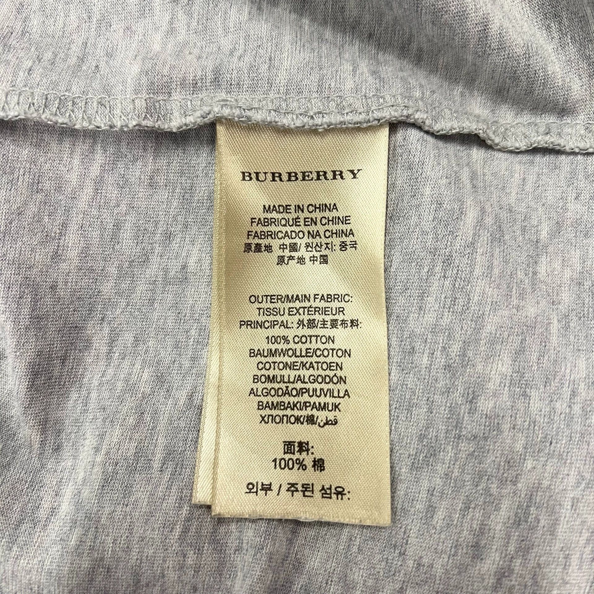 Burberry Burberry Gray Horse Embroidered T-shirt Size US S / EU 44-46 / 1 - 5 Thumbnail