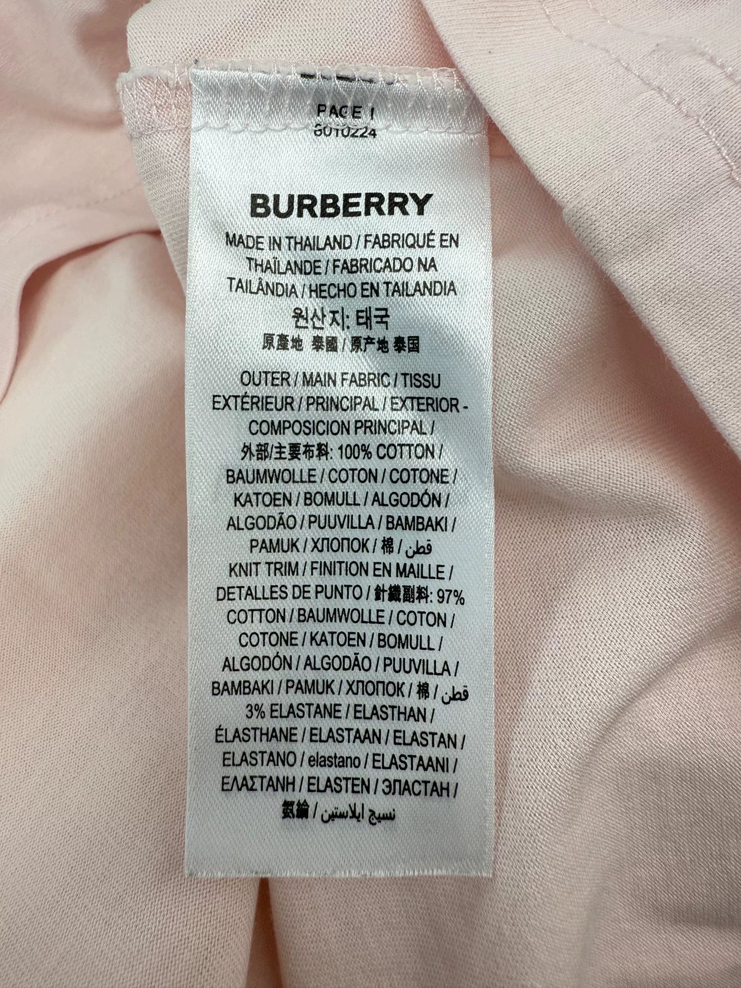 Burberry Burberry Pink Large Logo T-Shirt Size US XXS / EU 40 - 4 Thumbnail