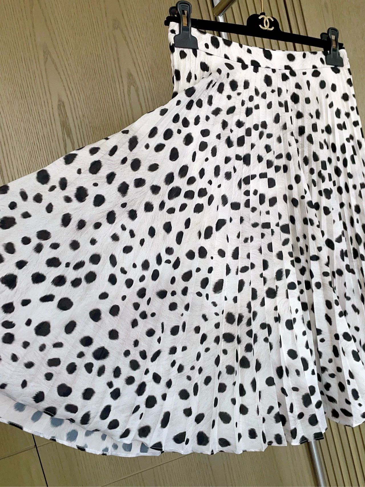 Burberry Burberry Gray Polka Dot Pleated Skirt Size US 34 / EU 50 - 5 Thumbnail