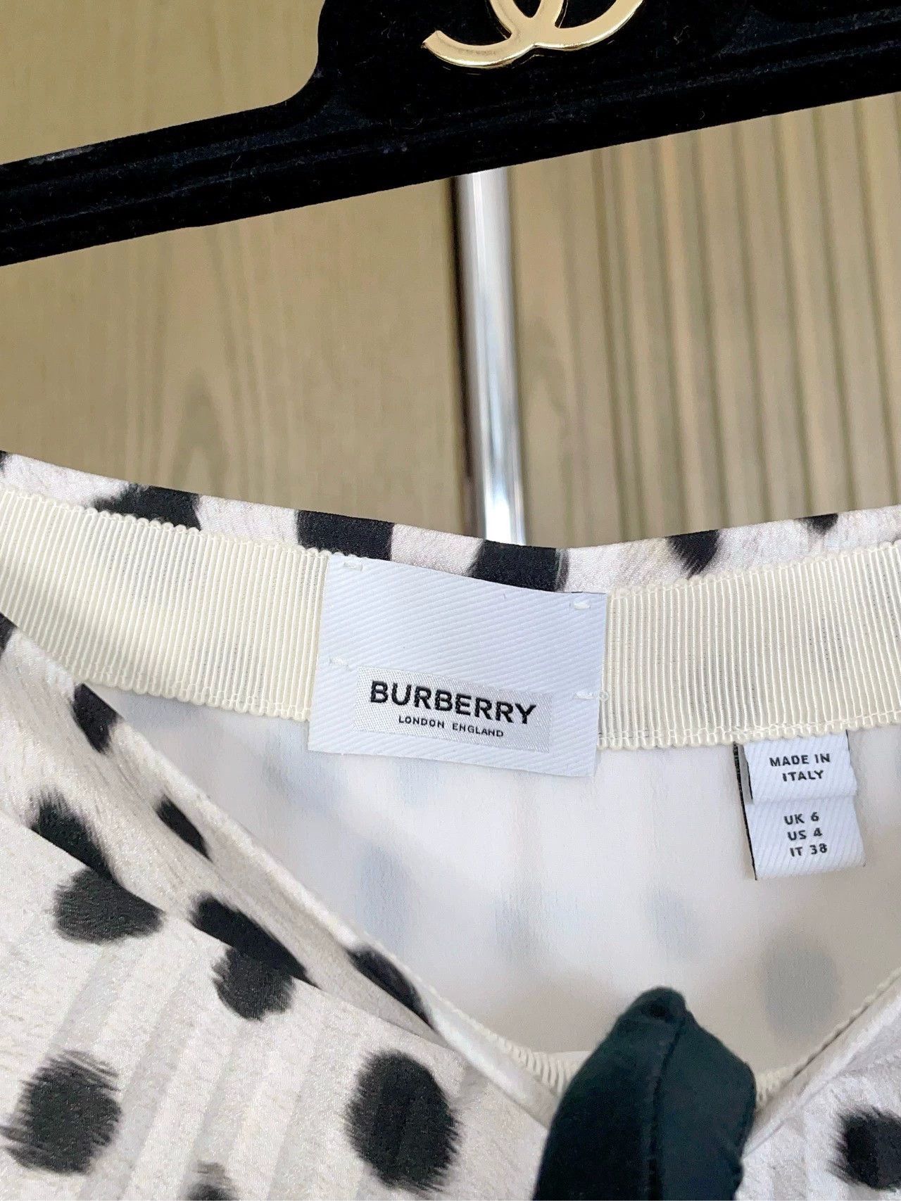 Burberry Burberry Gray Polka Dot Pleated Skirt Size US 34 / EU 50 - 8 Thumbnail