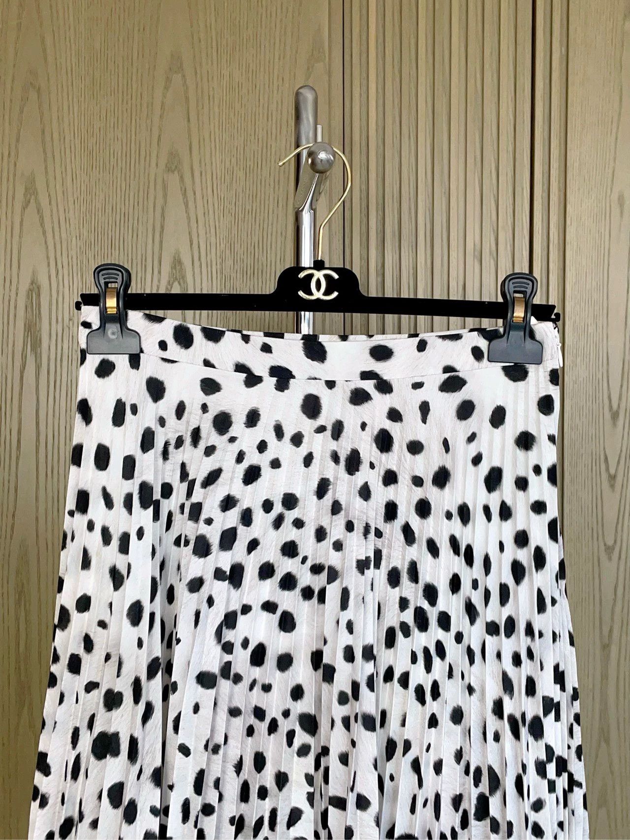 Burberry Burberry Gray Polka Dot Pleated Skirt Size US 34 / EU 50 - 3 Thumbnail