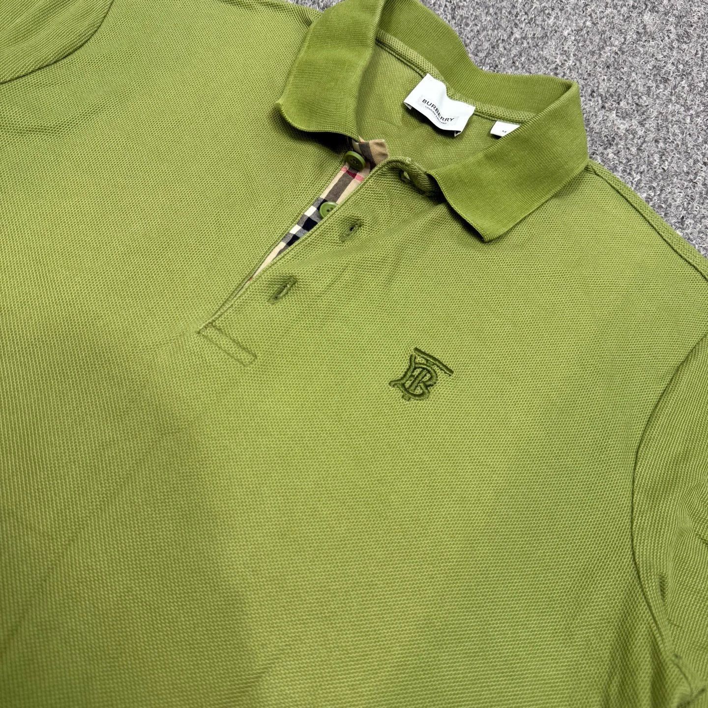 Burberry Burberry Green TB Logo Short Sleeve Polo Size US M / EU 48-50 / 2 - 3 Thumbnail