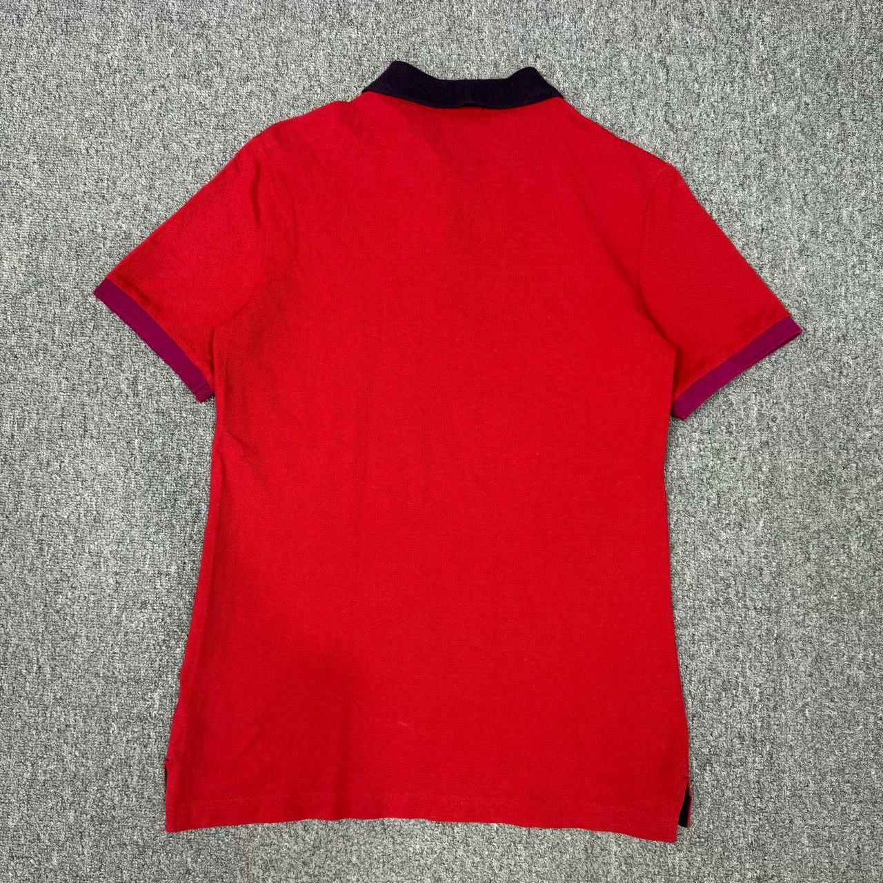 Burberry Burberry Red Embroidered Logo Polo Shirt Size US S / EU 44-46 / 1 - 2 Thumbnail