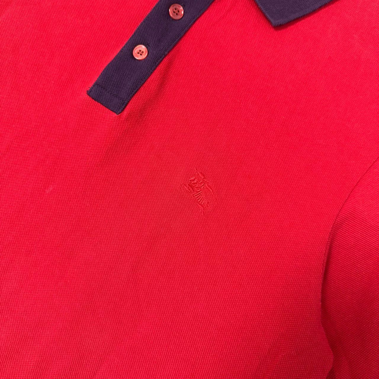 Burberry Burberry Red Embroidered Logo Polo Shirt Size US S / EU 44-46 / 1 - 3 Thumbnail