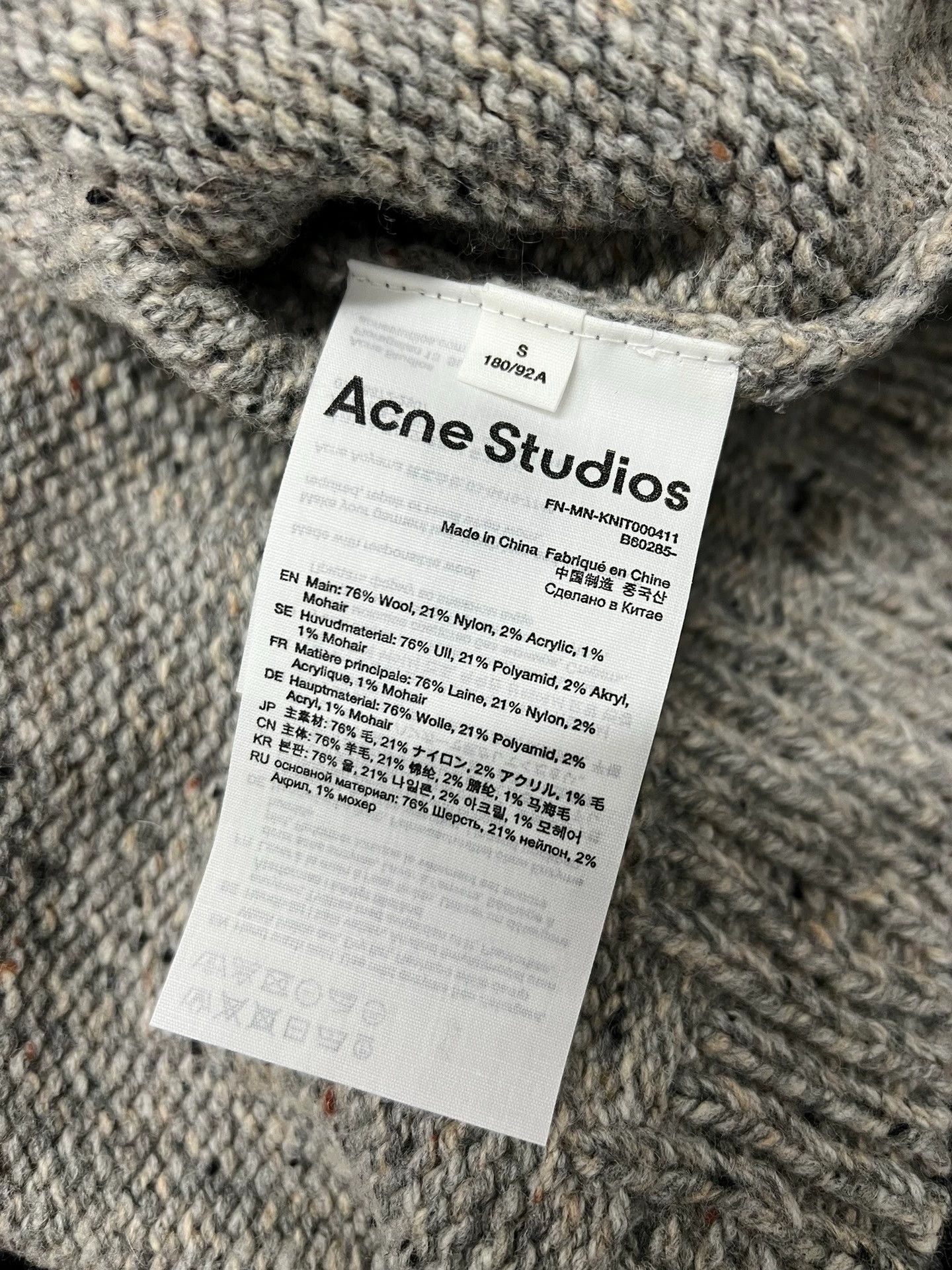 Acne Studios Acne Studios Floral Intarsia Crewneck Sweater Size US S / EU 44-46 / 1 - 4 Thumbnail