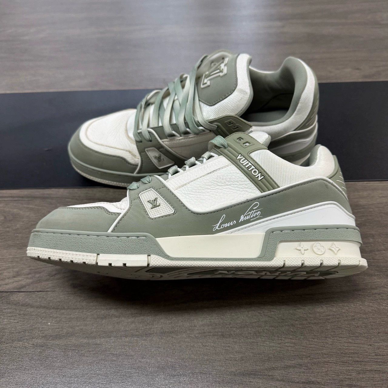 Louis Vuitton Louis Vuitton Trainer Green Size 43 Size US 10.5 / EU 43-44 - 3 Thumbnail