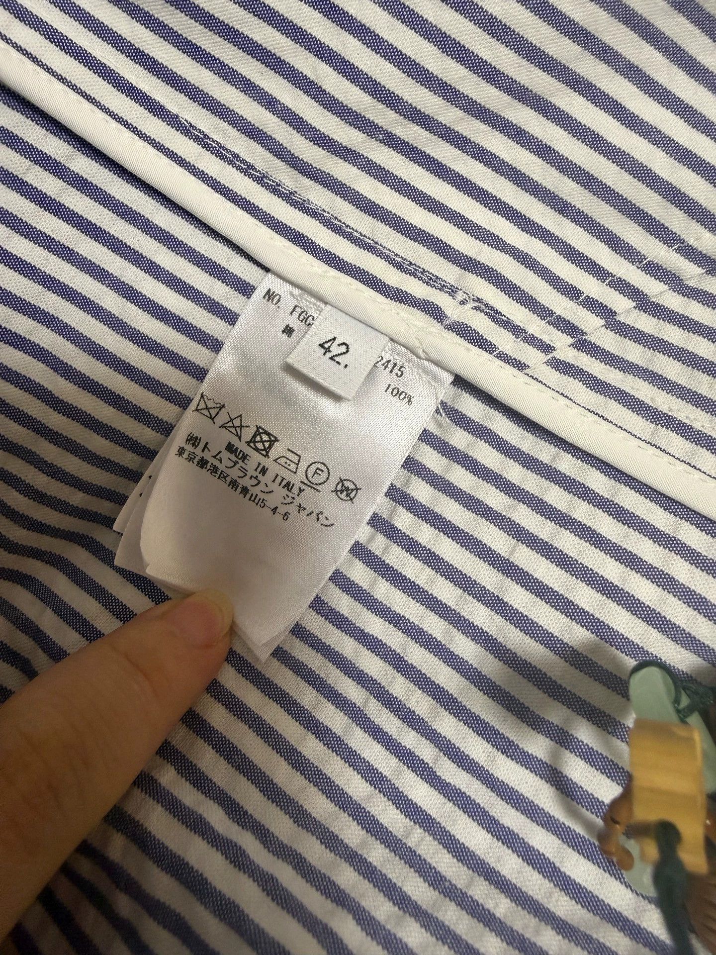 Thom Browne Thom Browne Blue White Striped Pleated Skirt Size US 31 - 6 Thumbnail
