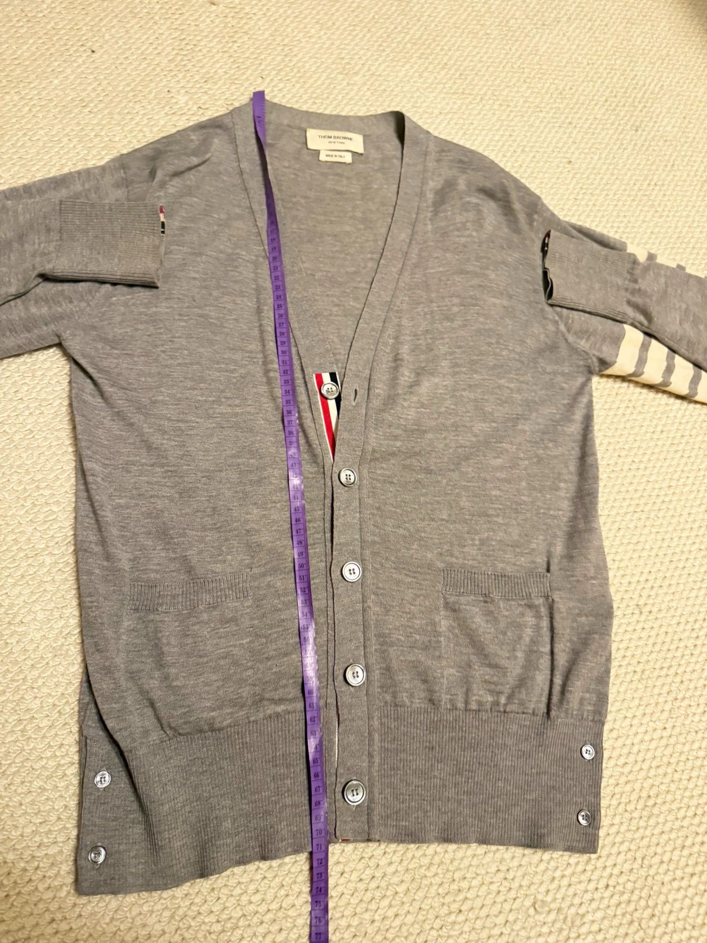 Thom Browne Thom Browne Gray Wool Cardigan Size US XS / EU 42 / 0 - 3 Thumbnail