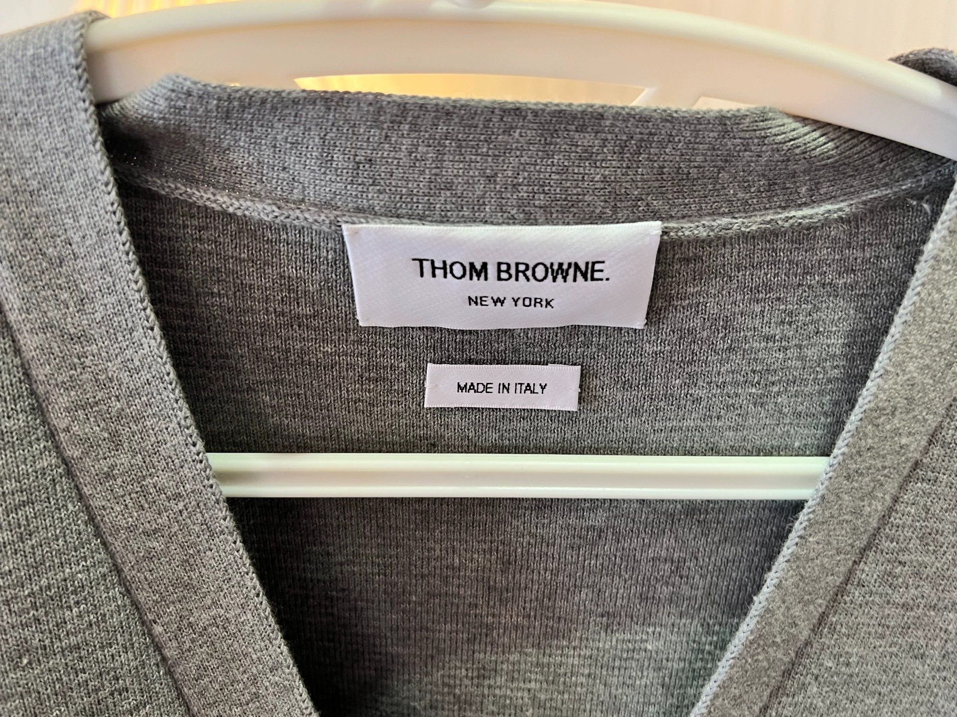 Thom Browne Thom Browne Men's Gray Cardigan Size 4 Size US M / EU 48-50 / 2 - 4 Thumbnail
