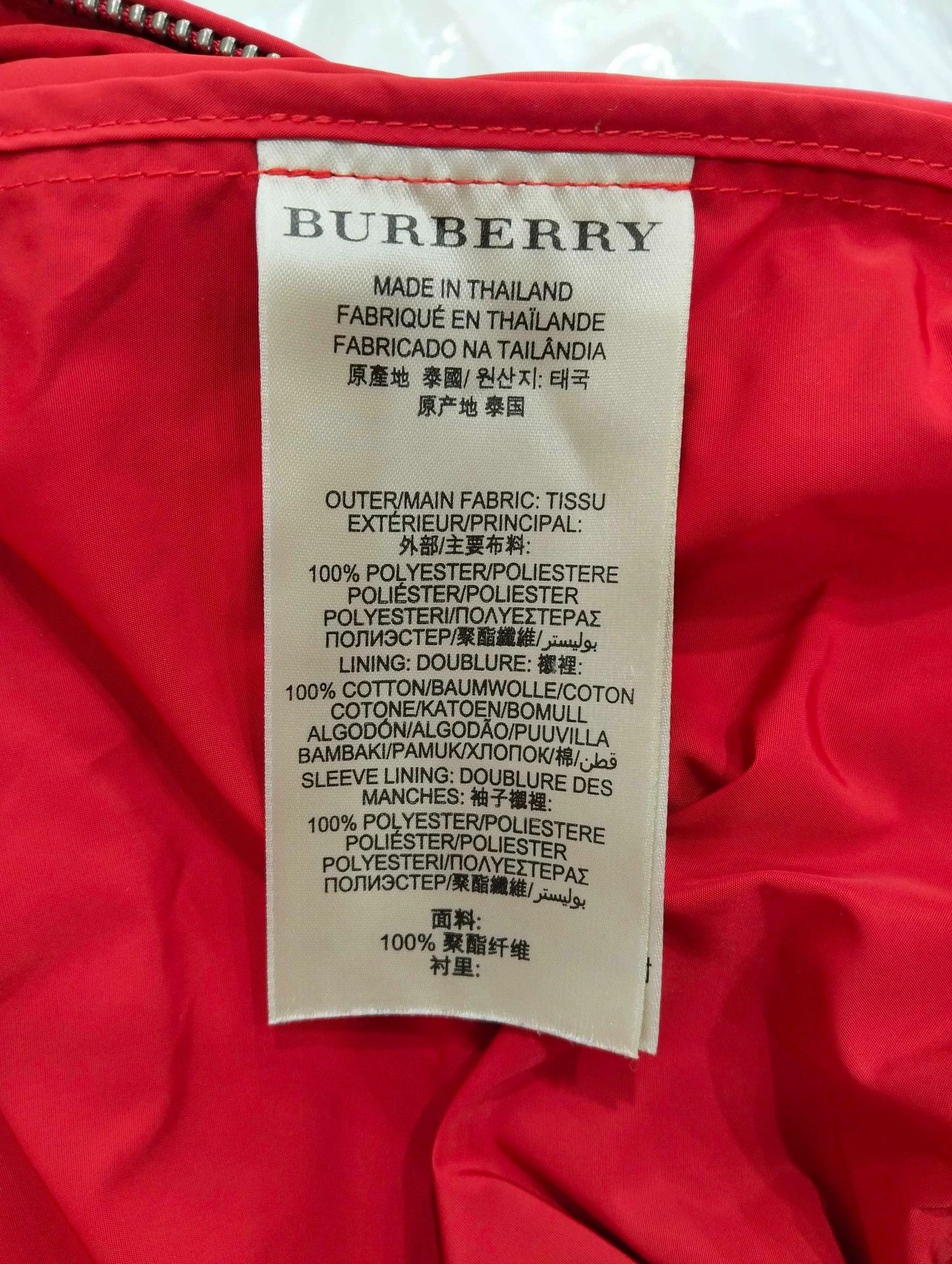 Burberry BURBERRY Red Jacket Size L Size US L / EU 52-54 / 3 - 6 Thumbnail