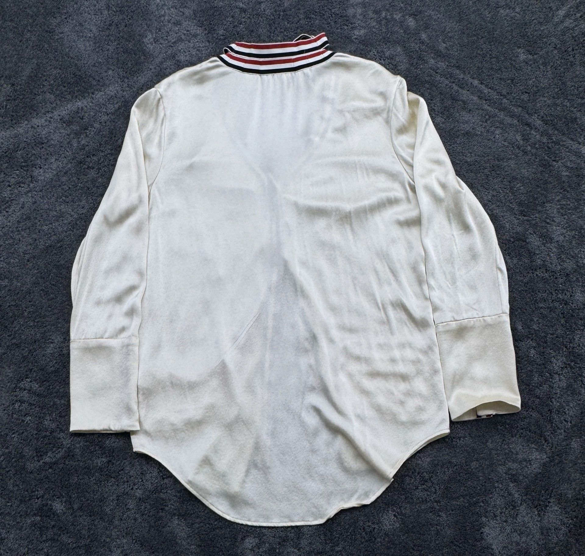 Thom Browne Thom Browne Striped Silk Cardigan Size 40 Size US M / EU 48-50 / 2 - 2 Thumbnail
