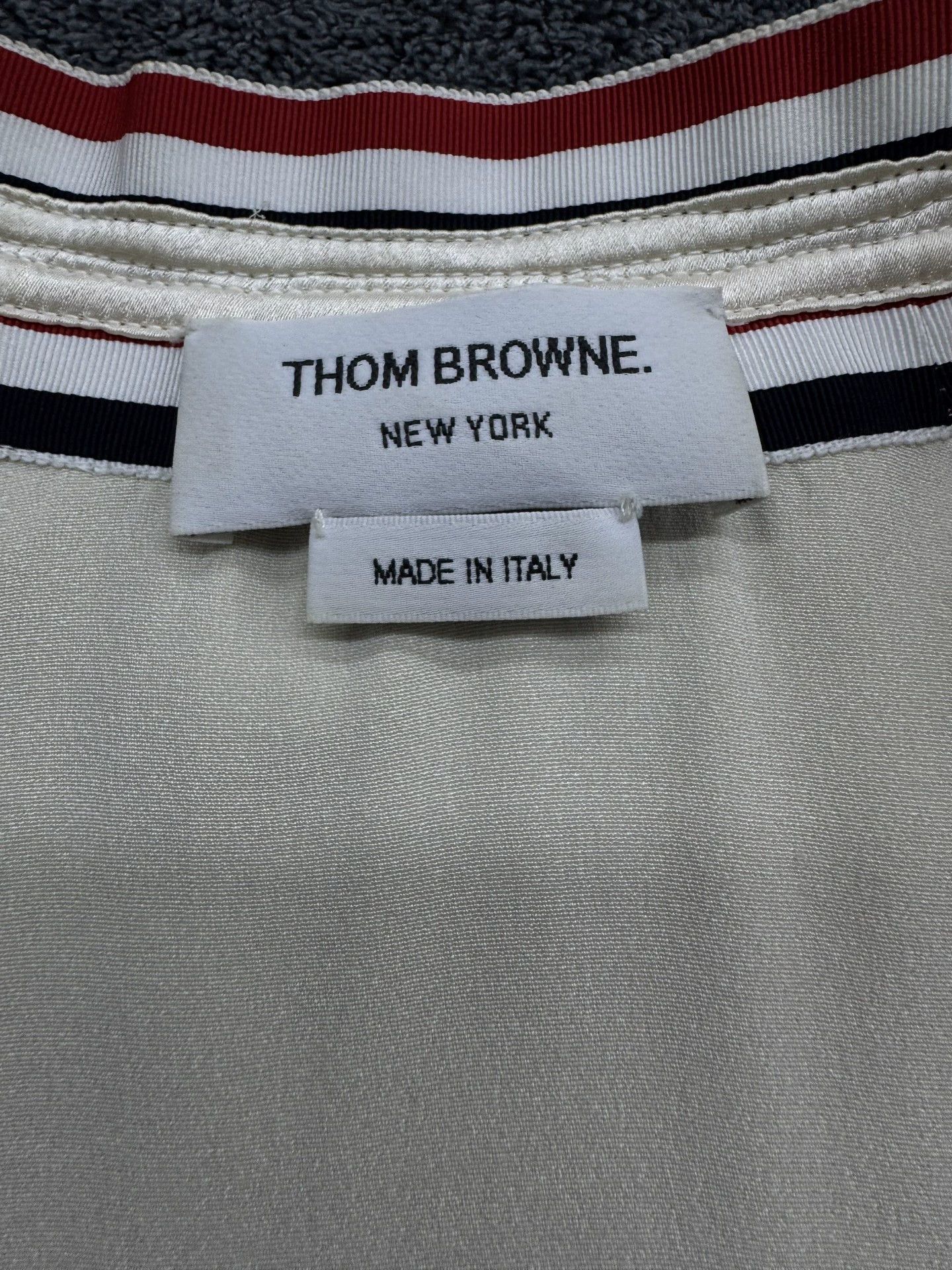 Thom Browne Thom Browne Striped Silk Cardigan Size 40 Size US M / EU 48-50 / 2 - 3 Thumbnail