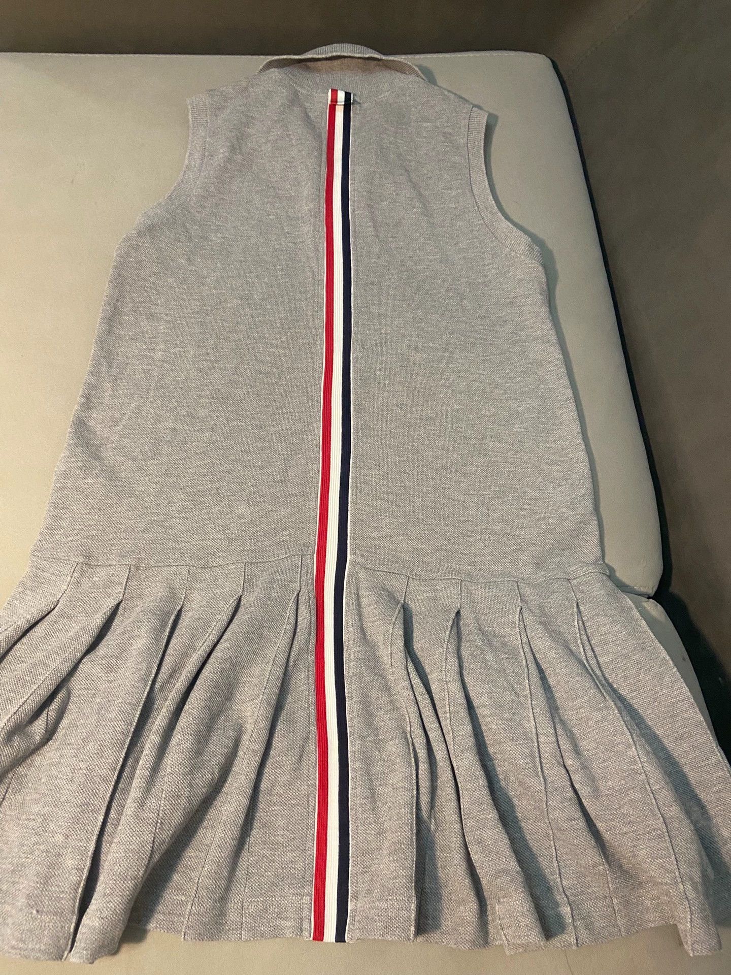 Thom Browne Thom Browne Gray Knit Pleated Tennis Skirt Size US 31 - 2 Thumbnail