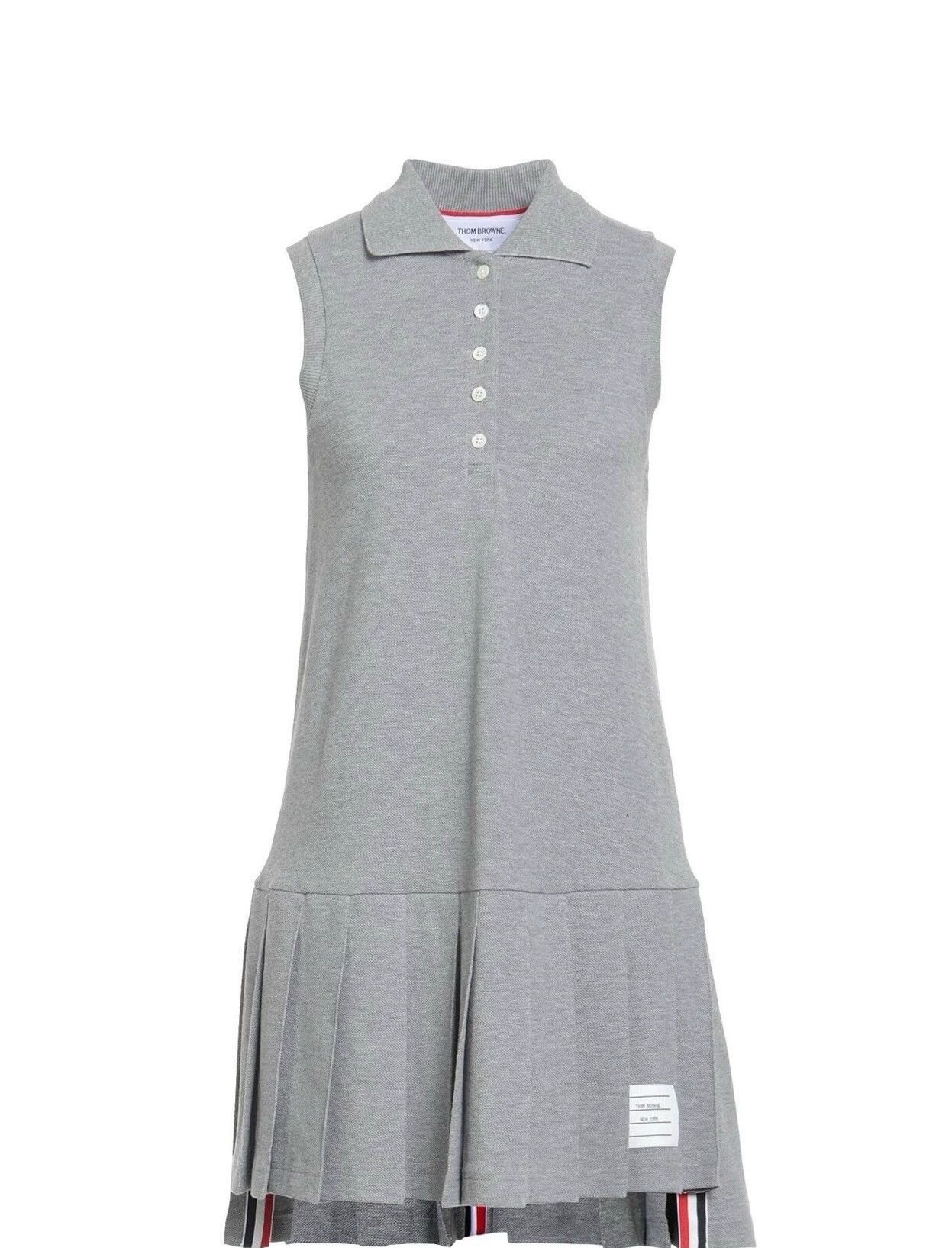 Thom Browne Thom Browne Gray Knit Pleated Tennis Skirt Size US 31 - 6 Thumbnail