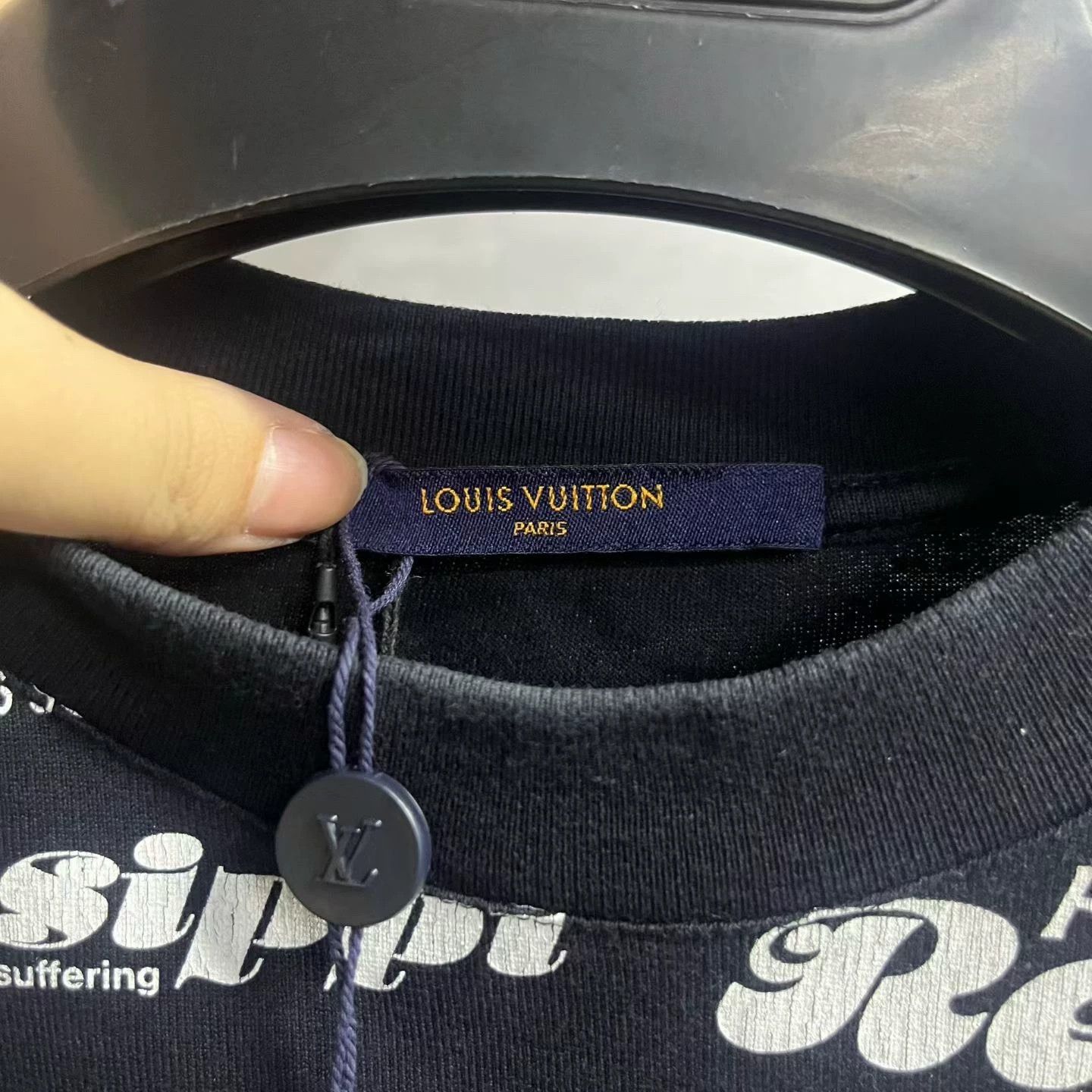 Louis Vuitton Louis Vuitton Black Logo Print Casual T-Shirt Size US XS / EU 42 / 0 - 2 Thumbnail