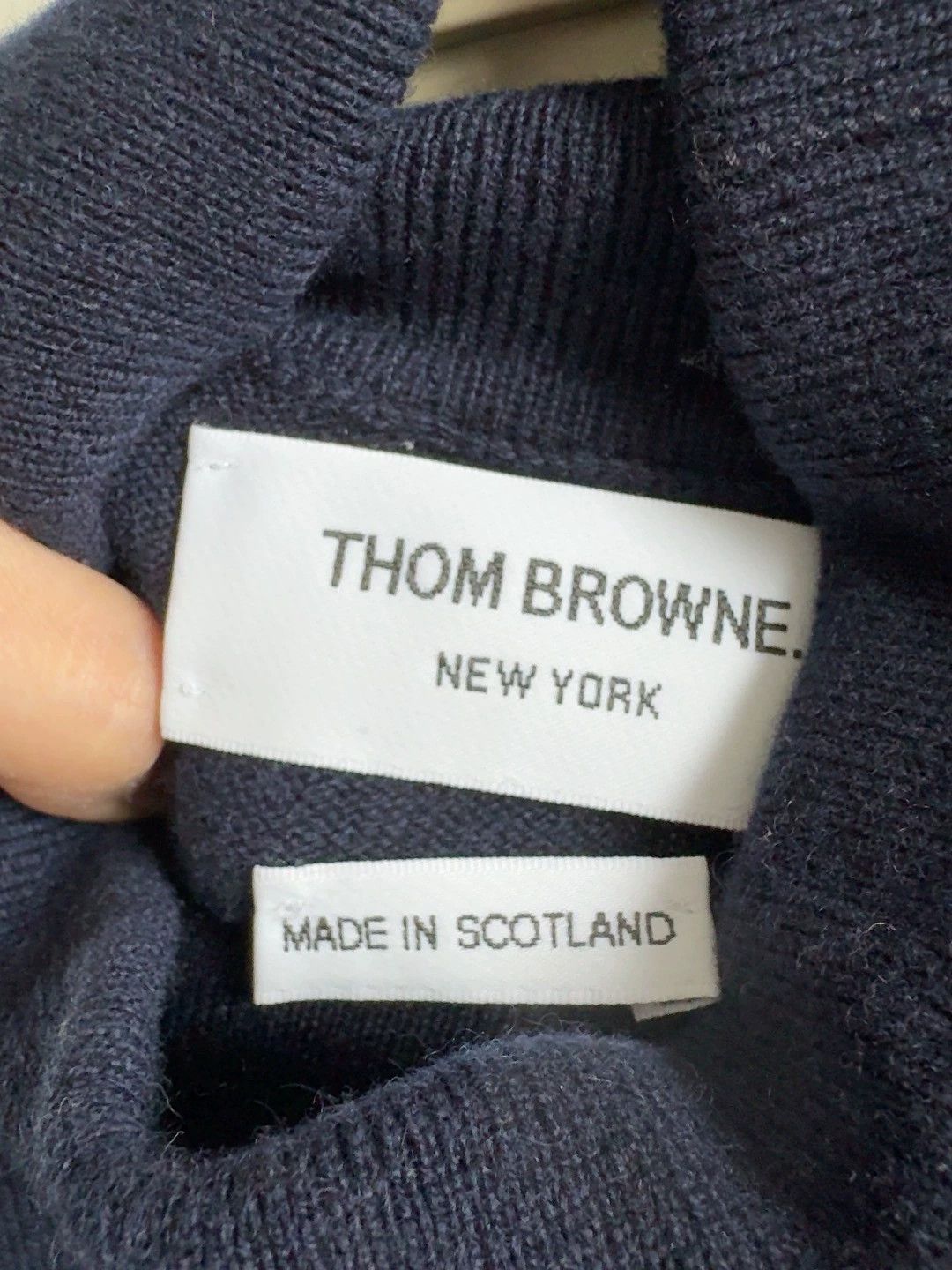 Thom Browne Thom Browne Navy Cashmere Turtleneck Sweater Size US S / EU 44-46 / 1 - 3 Thumbnail