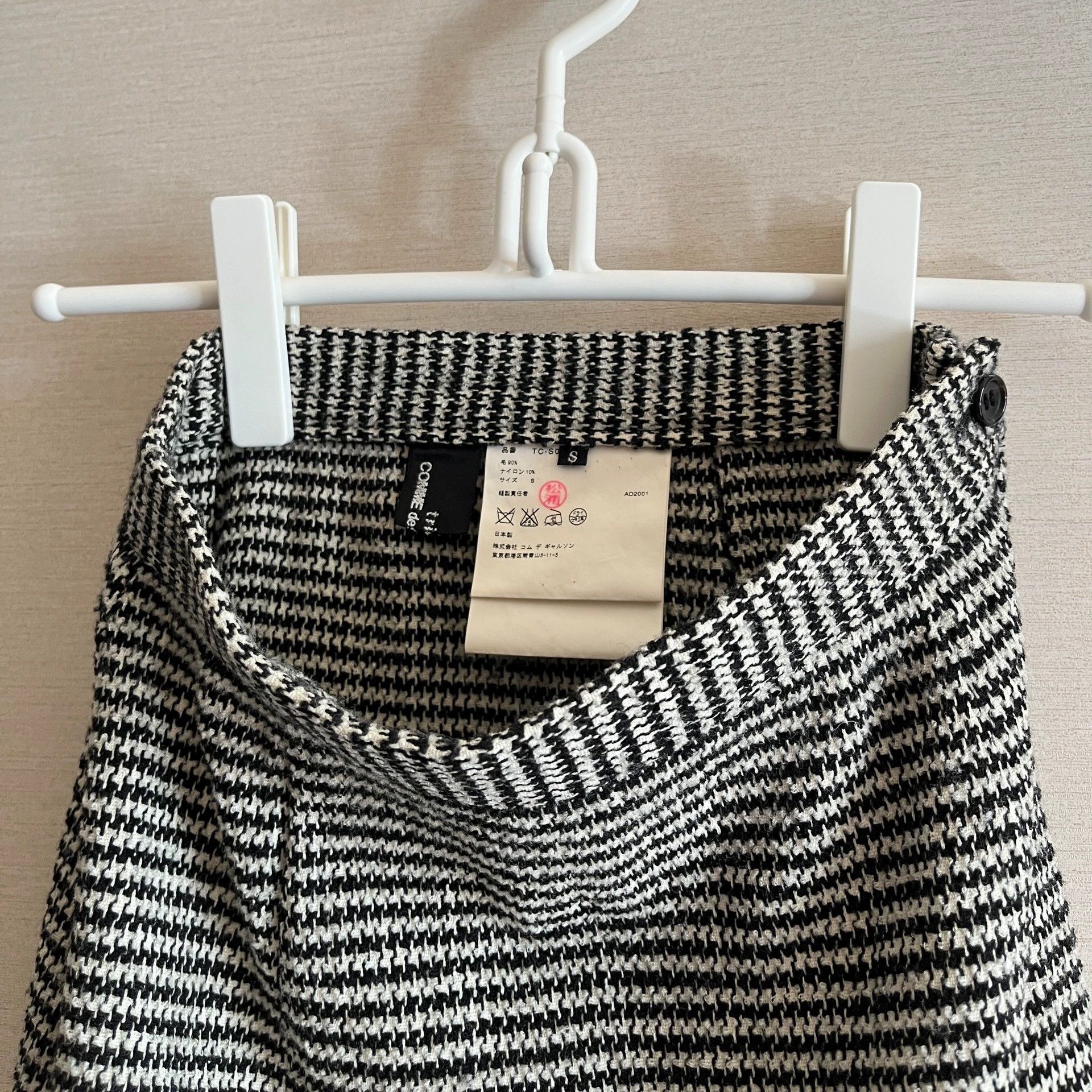 Comme des Garcons Comme des Garcons Houndstooth Wool Skirt Size US 28 / EU 44 - 5 Thumbnail