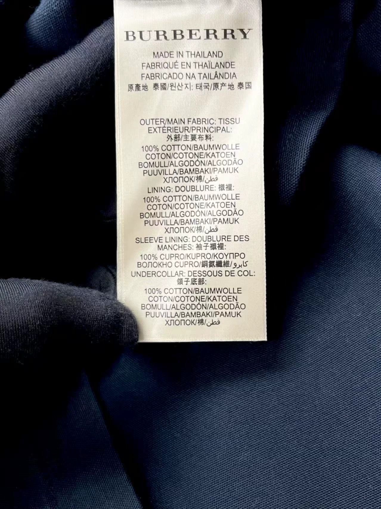 Burberry Burberry Blue Polka Dot Collar Trench Coat Size US L / EU 52-54 / 3 - 5 Thumbnail