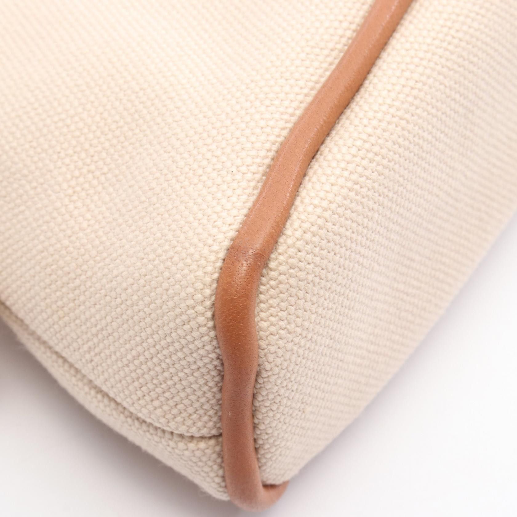 Hermes Hermes Hermes Bolide Pouch 15 Canvas Leather Pouch Canvas Vanity Bag DUTY FREE for USA Size ONE SIZE - 5 Thumbnail
