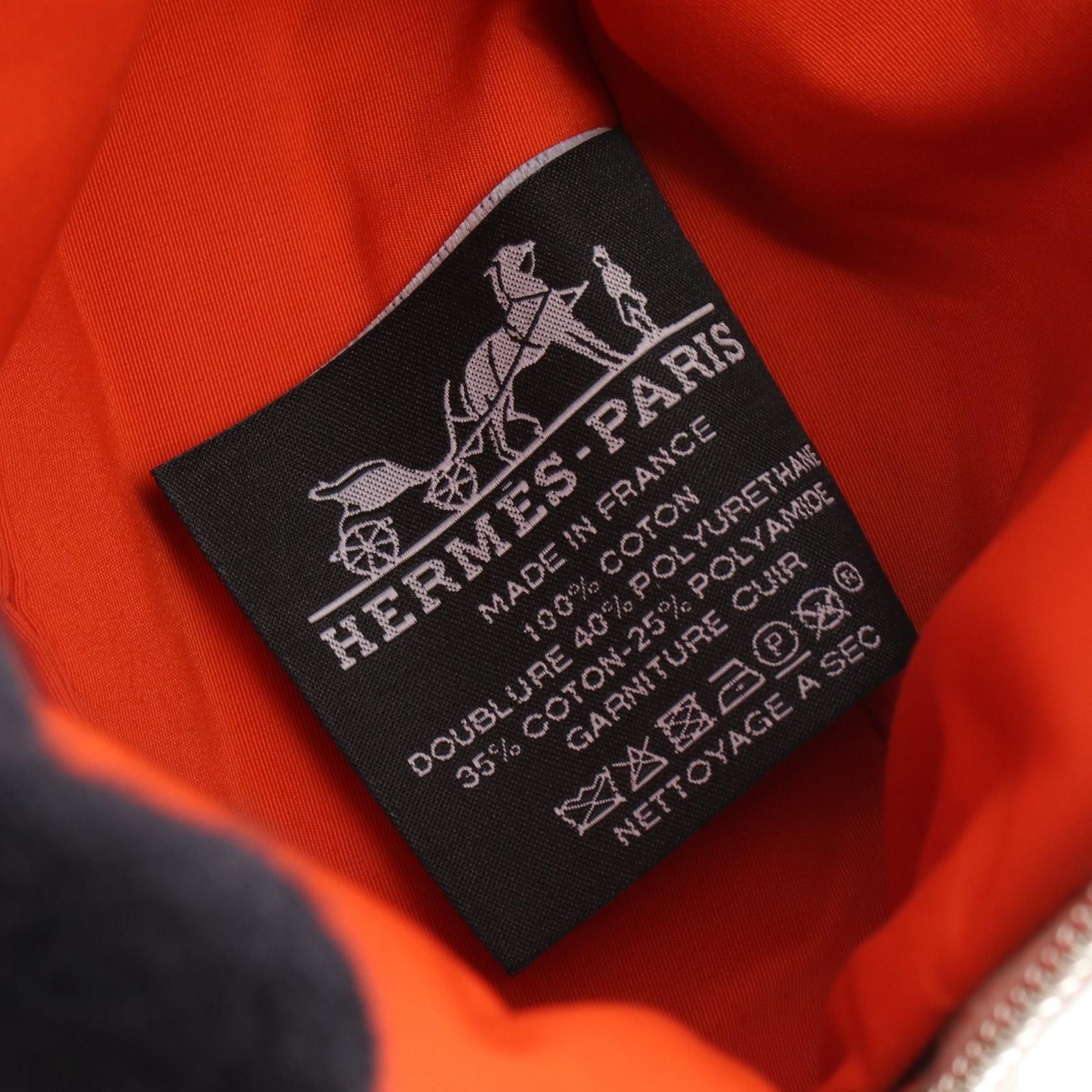 Hermes Hermes Hermes Bolide Pouch 15 Canvas Leather Pouch Canvas Vanity Bag DUTY FREE for USA Size ONE SIZE - 4 Thumbnail