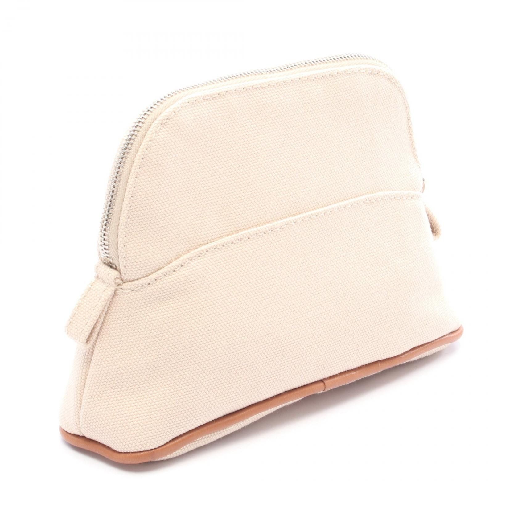 Hermes Hermes Hermes Bolide Pouch 15 Canvas Leather Pouch Canvas Vanity Bag DUTY FREE for USA Size ONE SIZE - 2 Thumbnail