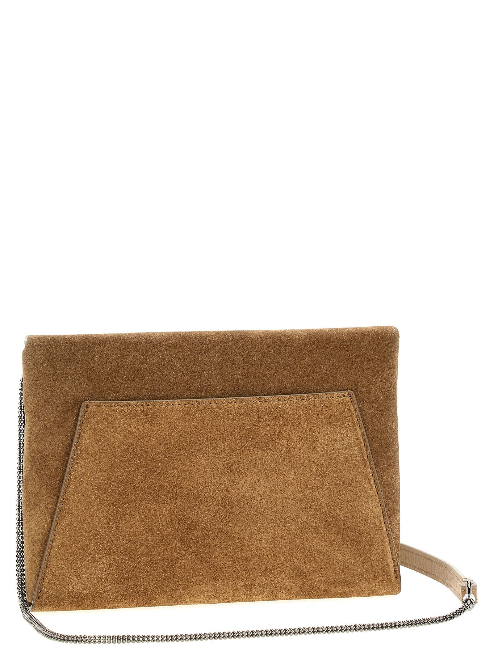 Brunello Cucinelli Monile Suede Clutch Bag Size ONE SIZE - 2 Thumbnail