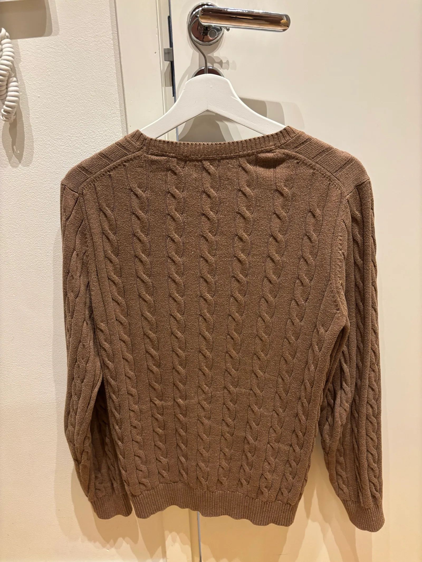 Gant Gant Kabelstickad bomullströja med rund hals Cardigan Size US S / EU 44-46 / 1 - 4 Thumbnail