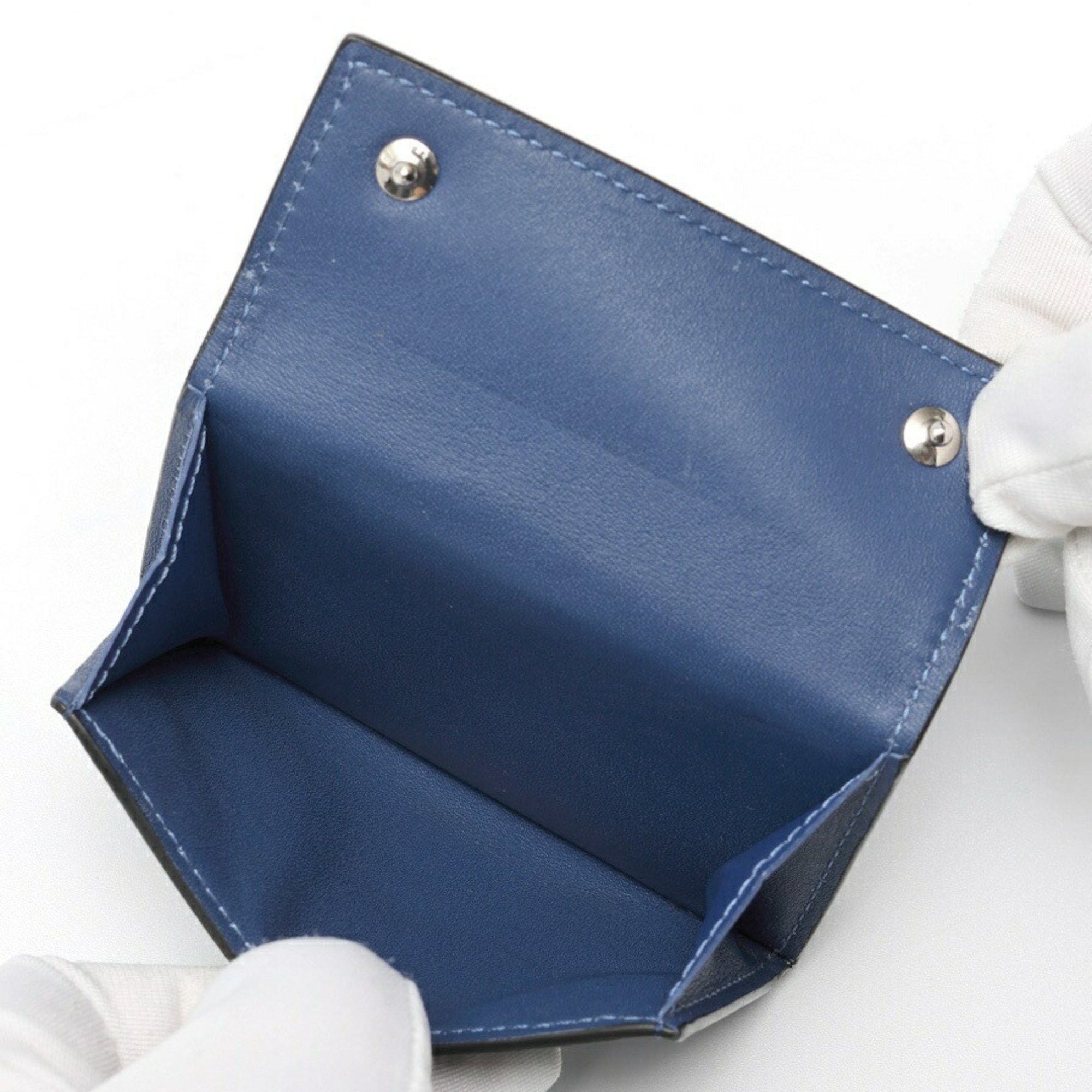 Louis Vuitton Louis Vuitton Discovery Compact Wallet Trifold M67620 Taiga Llama Blue K-159401 Size ONE SIZE - 5 Thumbnail