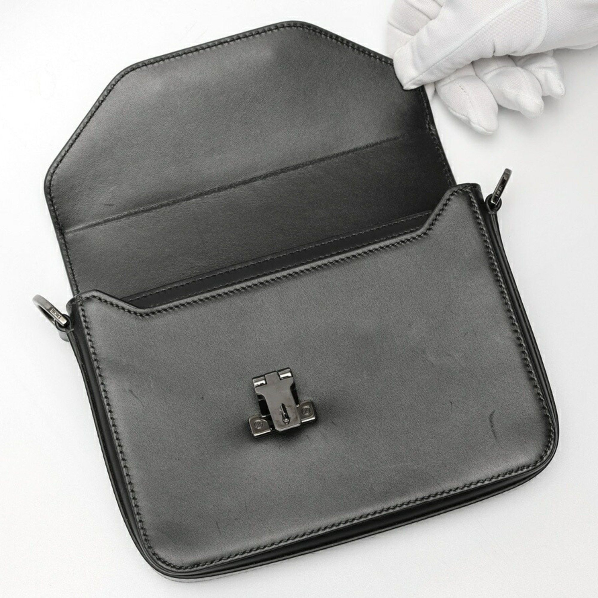 Dior Christian Dior Dior DIOR Rock Shoulder Bag Pouch Smooth Leather Black S-159383 Size ONE SIZE - 7 Thumbnail