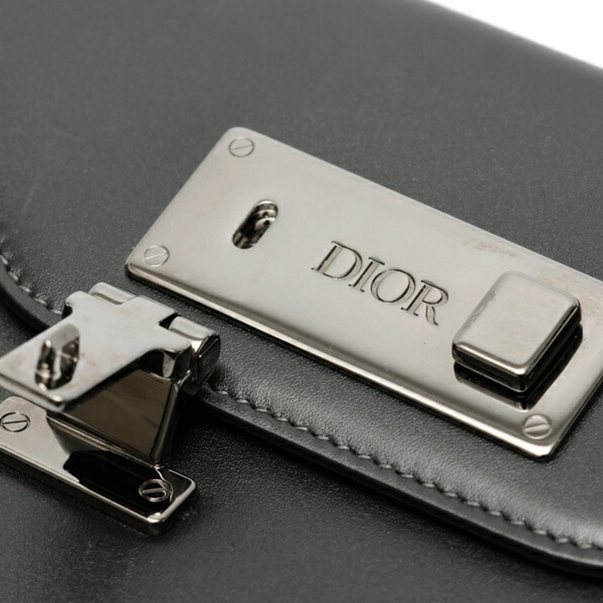 Dior Christian Dior Dior DIOR Rock Shoulder Bag Pouch Smooth Leather Black S-159383 Size ONE SIZE - 5 Thumbnail