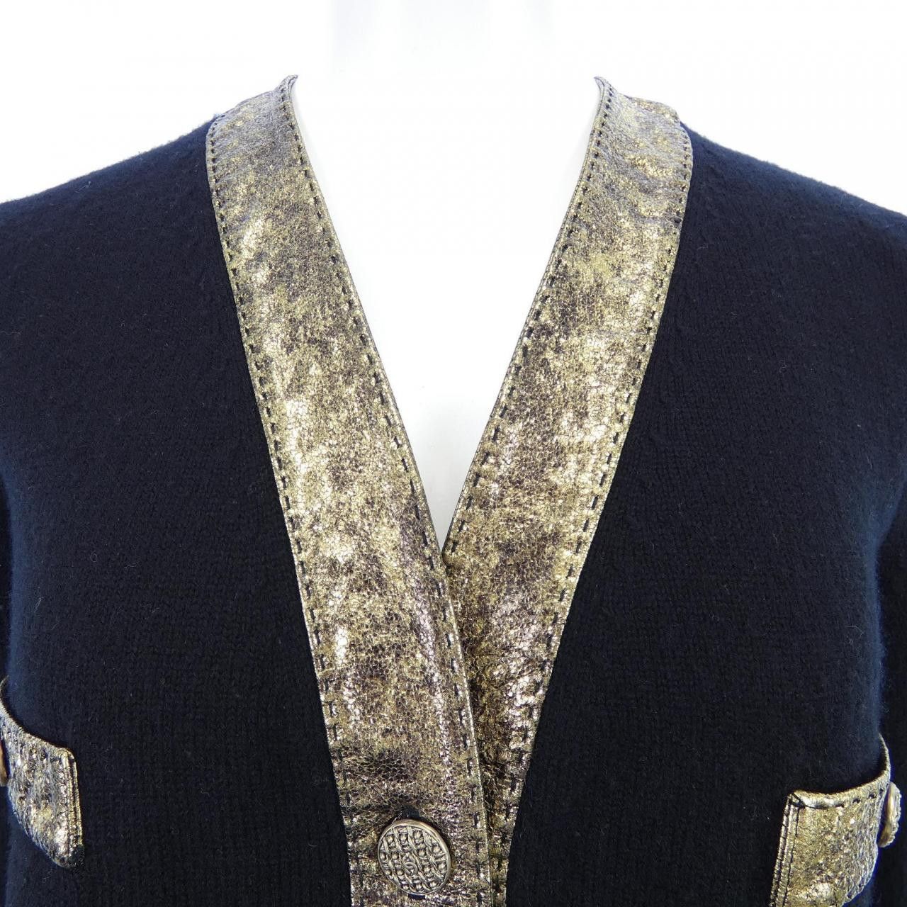 Chanel Chanel Chanel P60153K07849 100% Cashmere Cardigan Others Tops P60153K07849 DUTY FREE for USA Size ONE SIZE - 6 Thumbnail