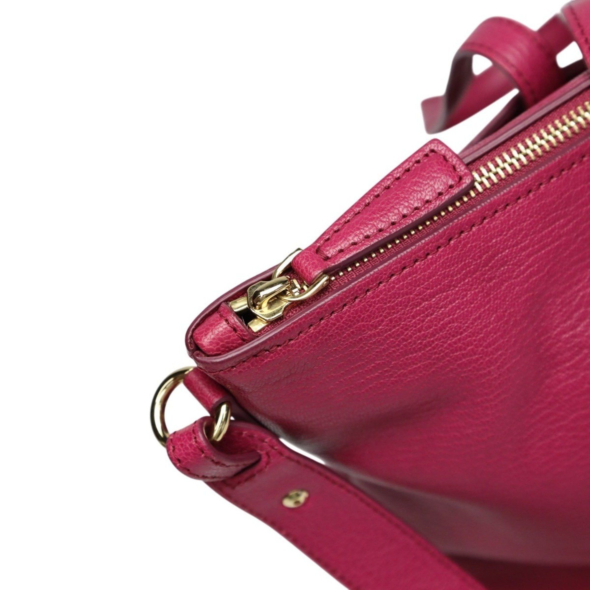 Salvatore Ferragamo Salvatore Ferragamo Gancini leather handbag/shoulder bag in pink Size ONE SIZE - 12 Thumbnail
