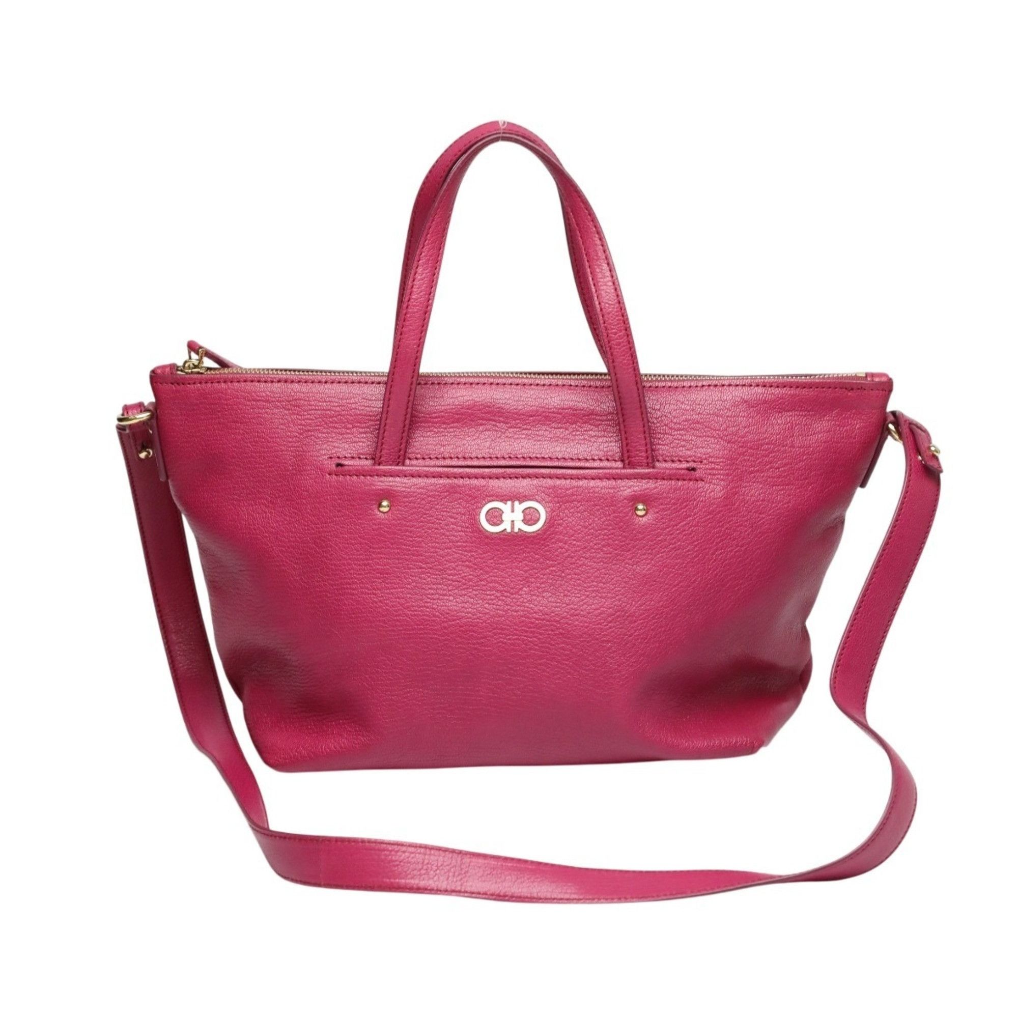Salvatore Ferragamo Salvatore Ferragamo Gancini leather handbag/shoulder bag in pink Size ONE SIZE - 2 Thumbnail