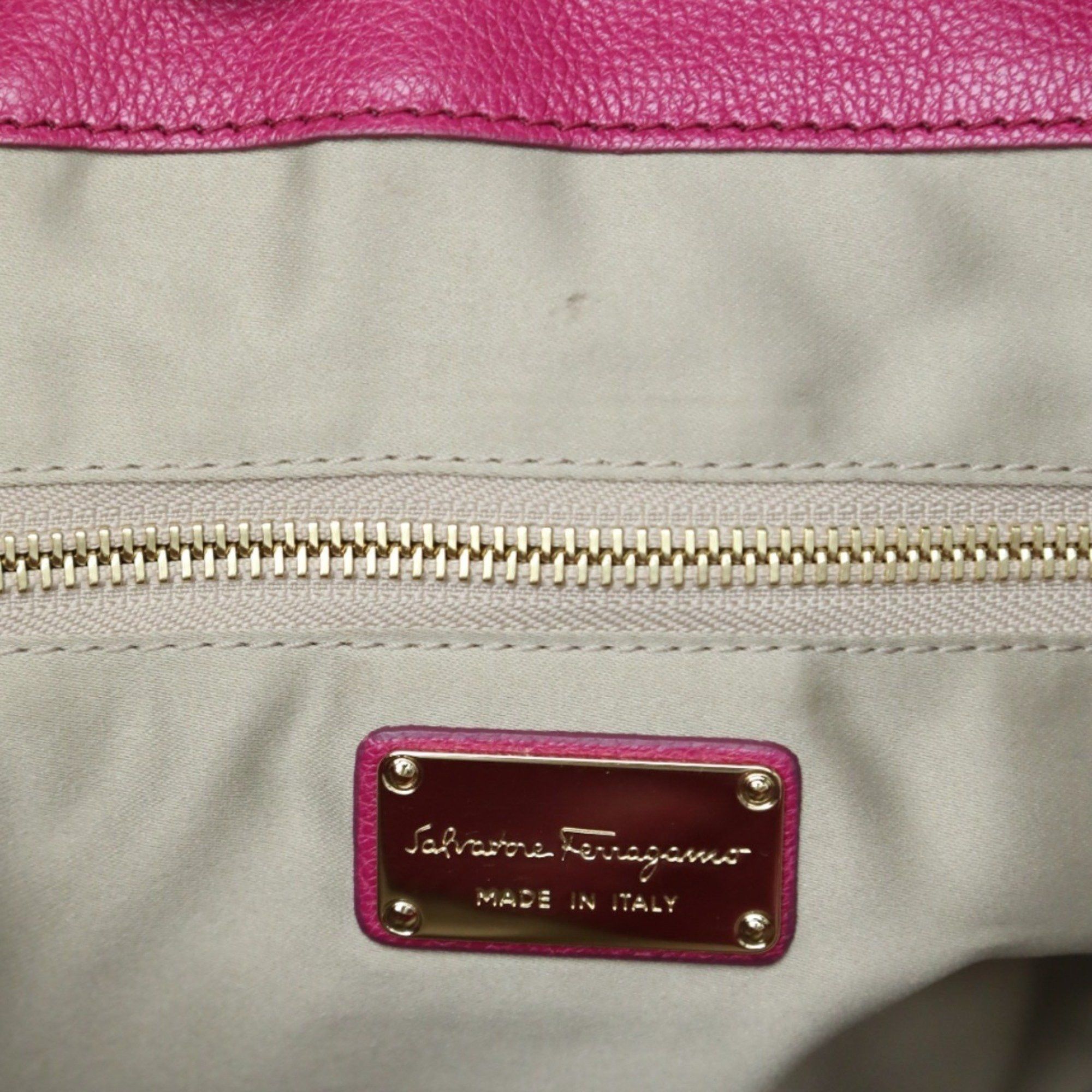 Salvatore Ferragamo Salvatore Ferragamo Gancini leather handbag/shoulder bag in pink Size ONE SIZE - 17 Thumbnail