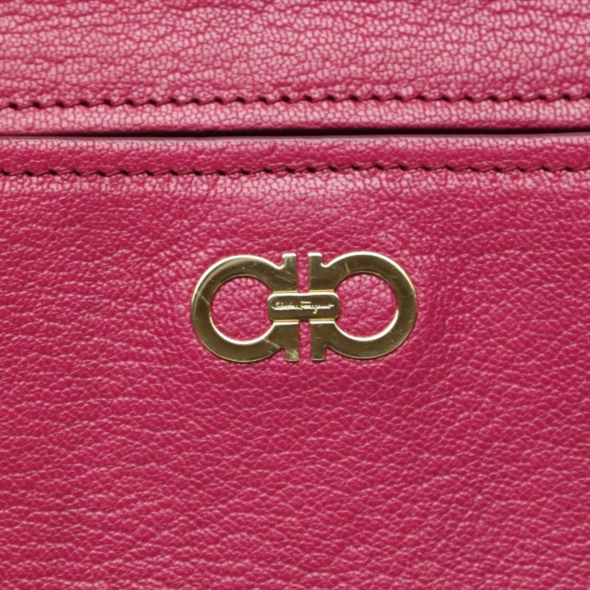 Salvatore Ferragamo Salvatore Ferragamo Gancini leather handbag/shoulder bag in pink Size ONE SIZE - 13 Thumbnail