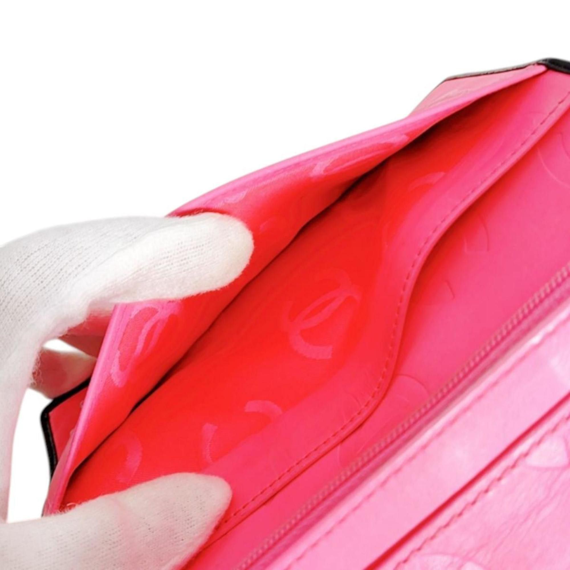 Chanel CHANEL Cambon Bifold Long Wallet in Calfskin Leather, Black/Pink, A26717 Size ONE SIZE - 13 Thumbnail