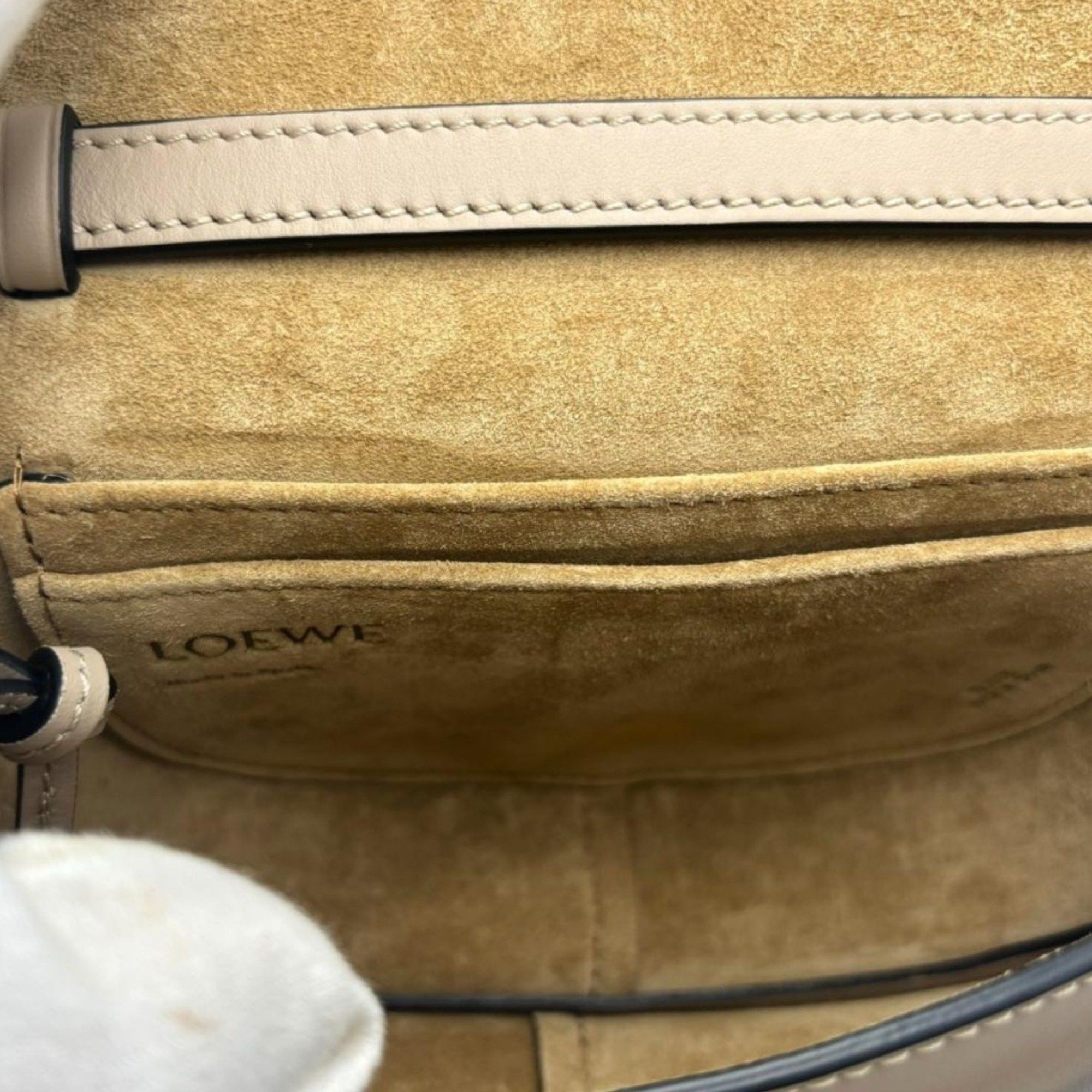 Loewe LOEWE Gade Dual Leather Shoulder Bag/Mini Bag in Beige Size ONE SIZE - 10 Thumbnail