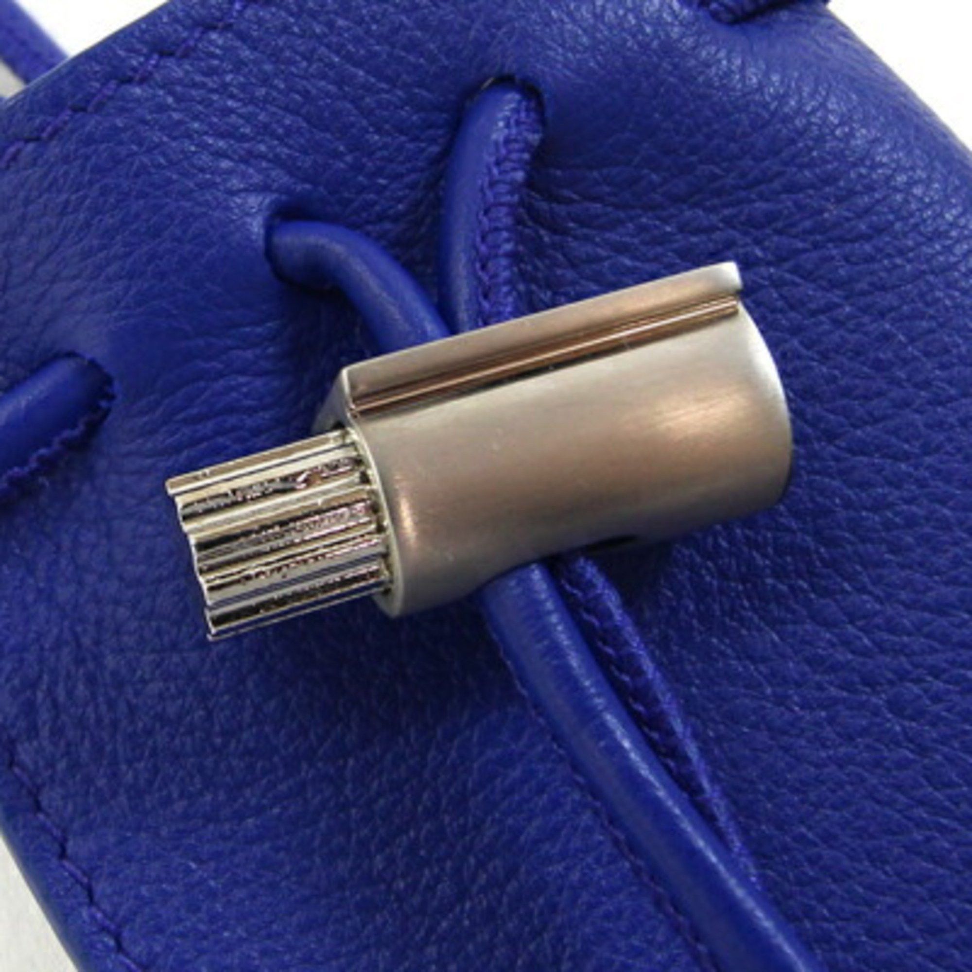 Salvatore Ferragamo Salvatore Ferragamo neck pouch, blue leather pouch with strap, all leather, women's Size ONE SIZE - 8 Thumbnail