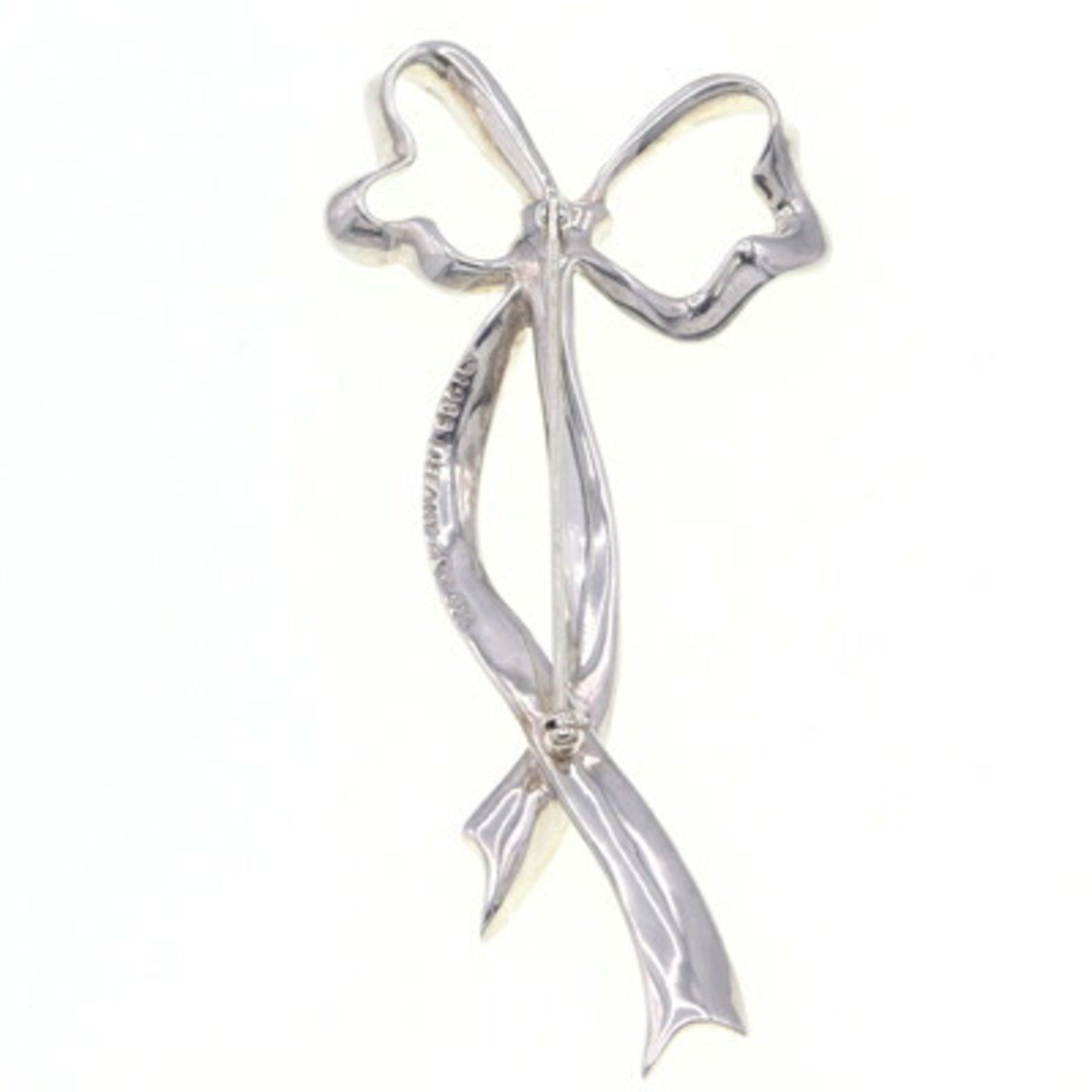 Tiffany & Co. Tiffany & Co. sterling silver ribbon brooch in 925 silver. Women's pin brooch. Size ONE SIZE - 2 Thumbnail